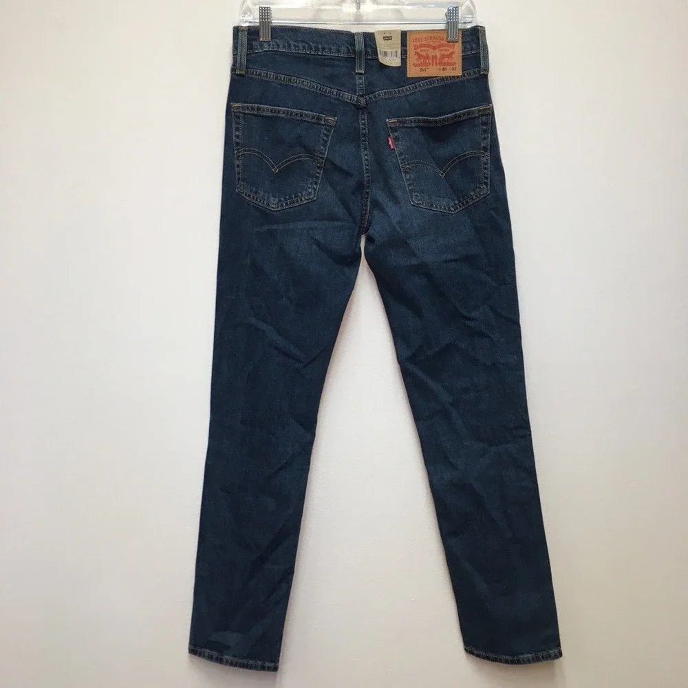 Levi's 511 Slim Stretch Denim Jeans 30x32 Blue Casual Classic Minimalist
